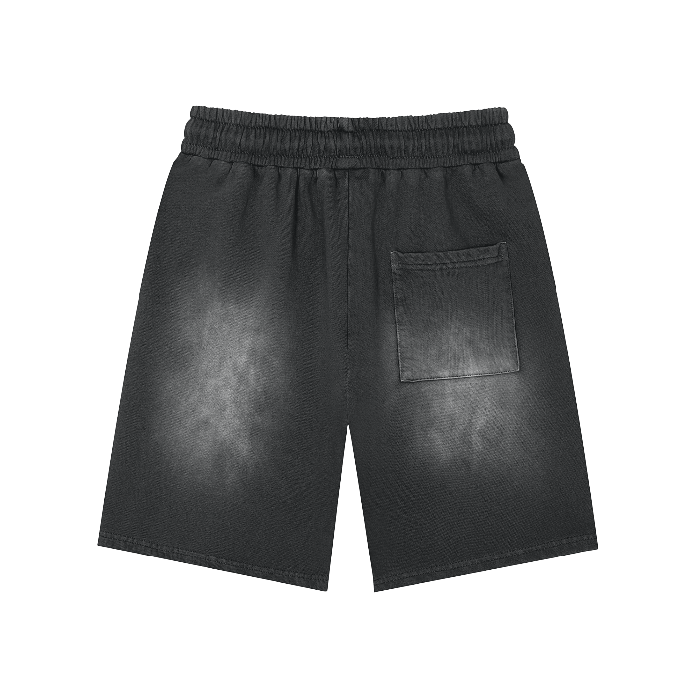 Rectangle Patch Monkey Washed Shorts - Skull