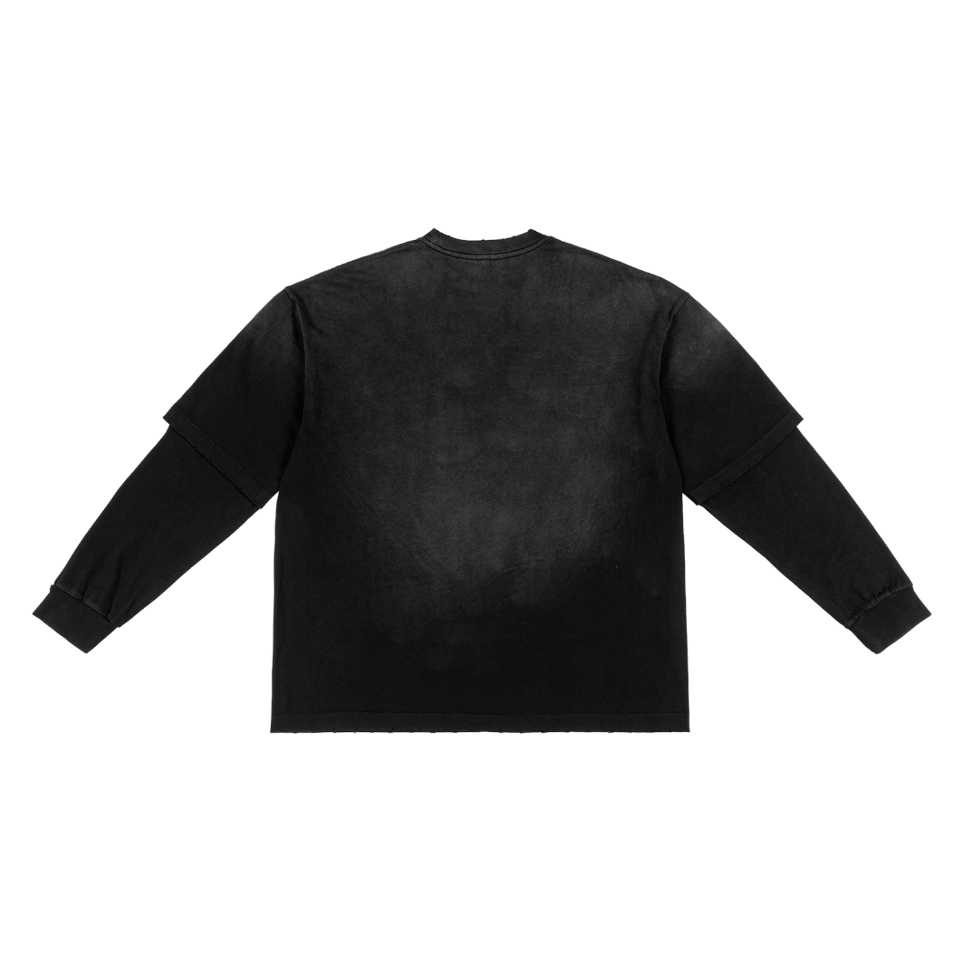 Sunfade Hand-Frayed Faux Two-Piece Rebel Against Normal T-Shirt
