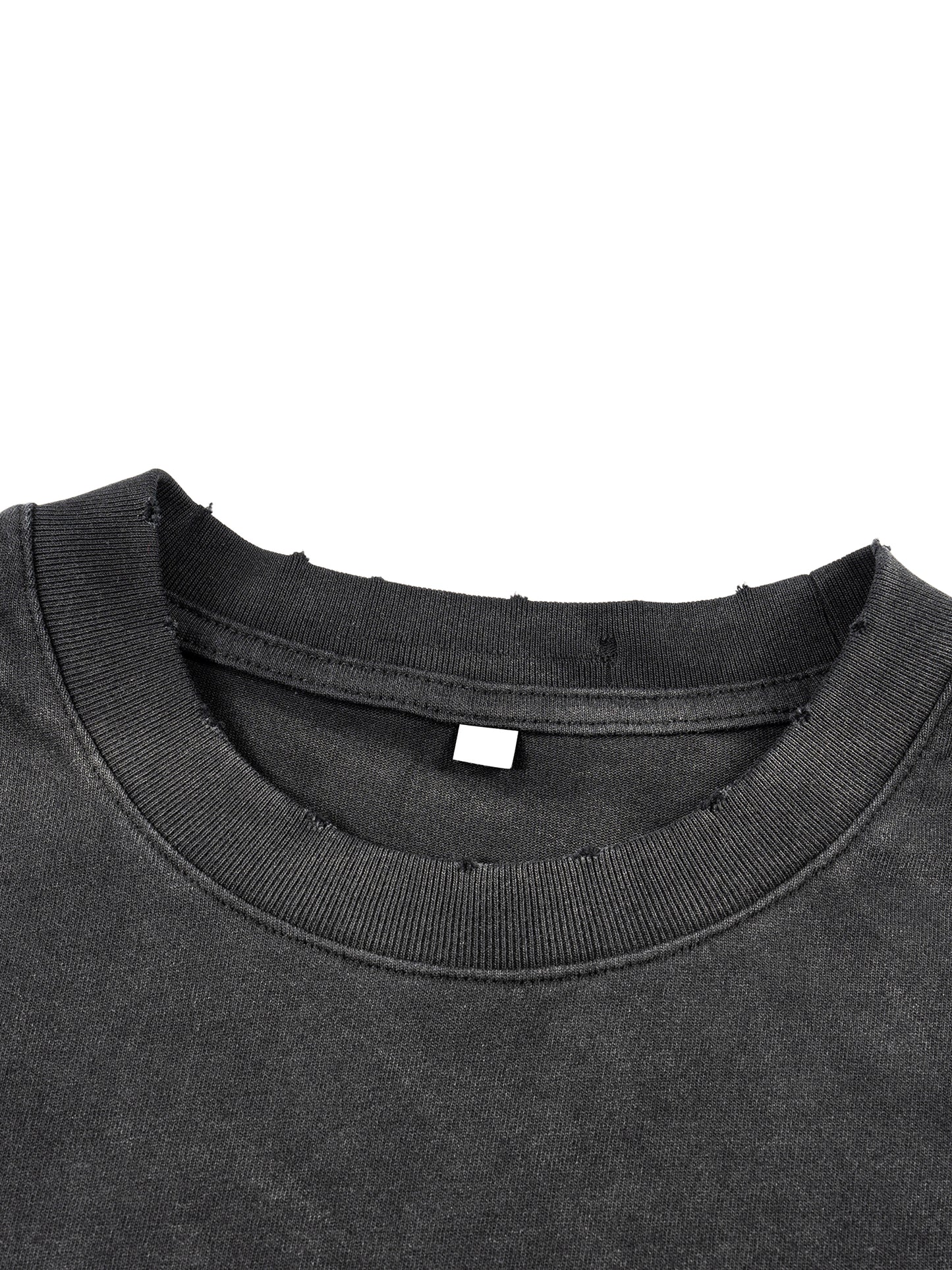 Sunfade Hand-Frayed Faux Two-Piece Rebel Against Normal T-Shirt