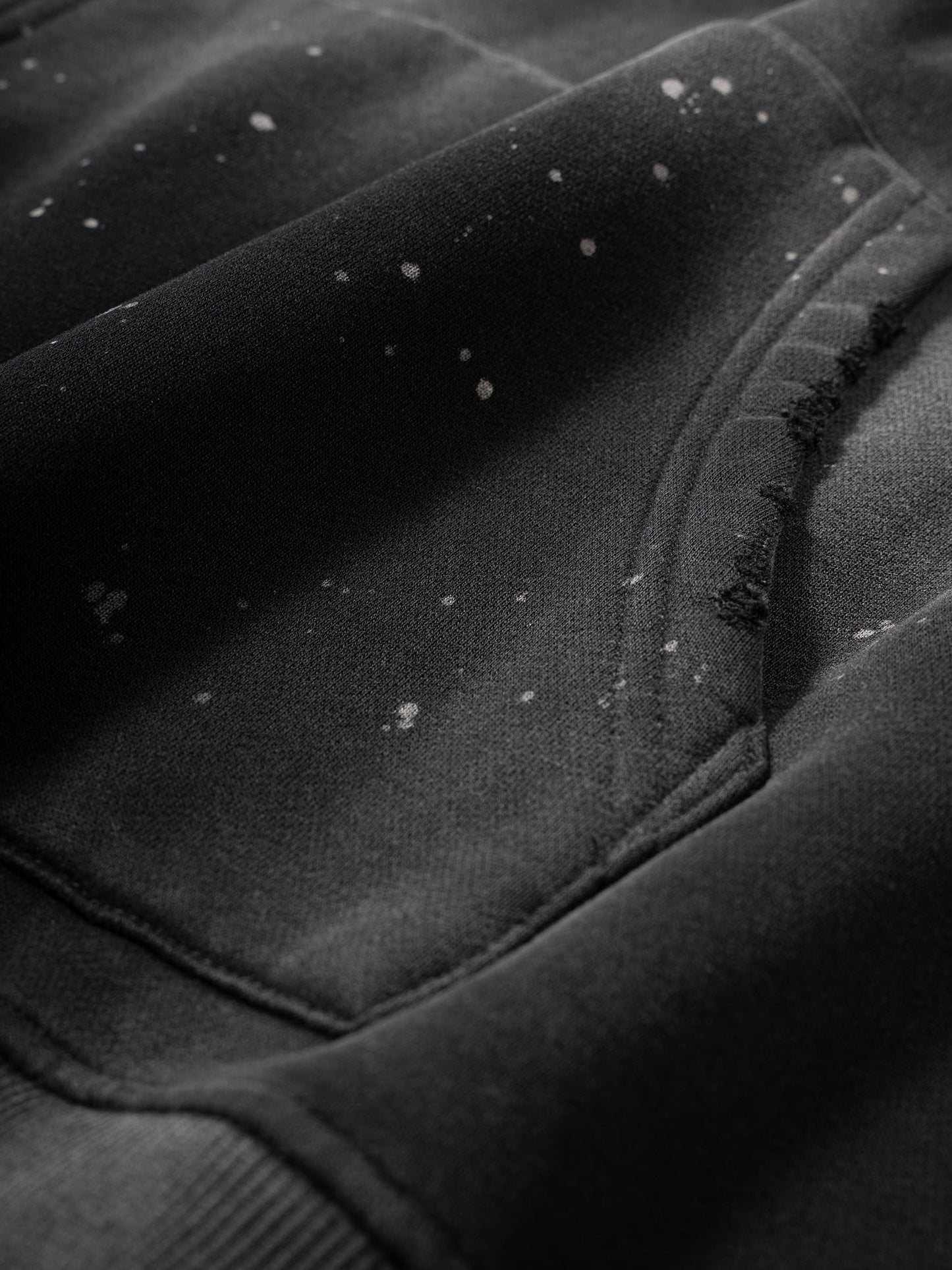 Vintage Wash Frayed Fleece Hoodie - Rebel Against Normal