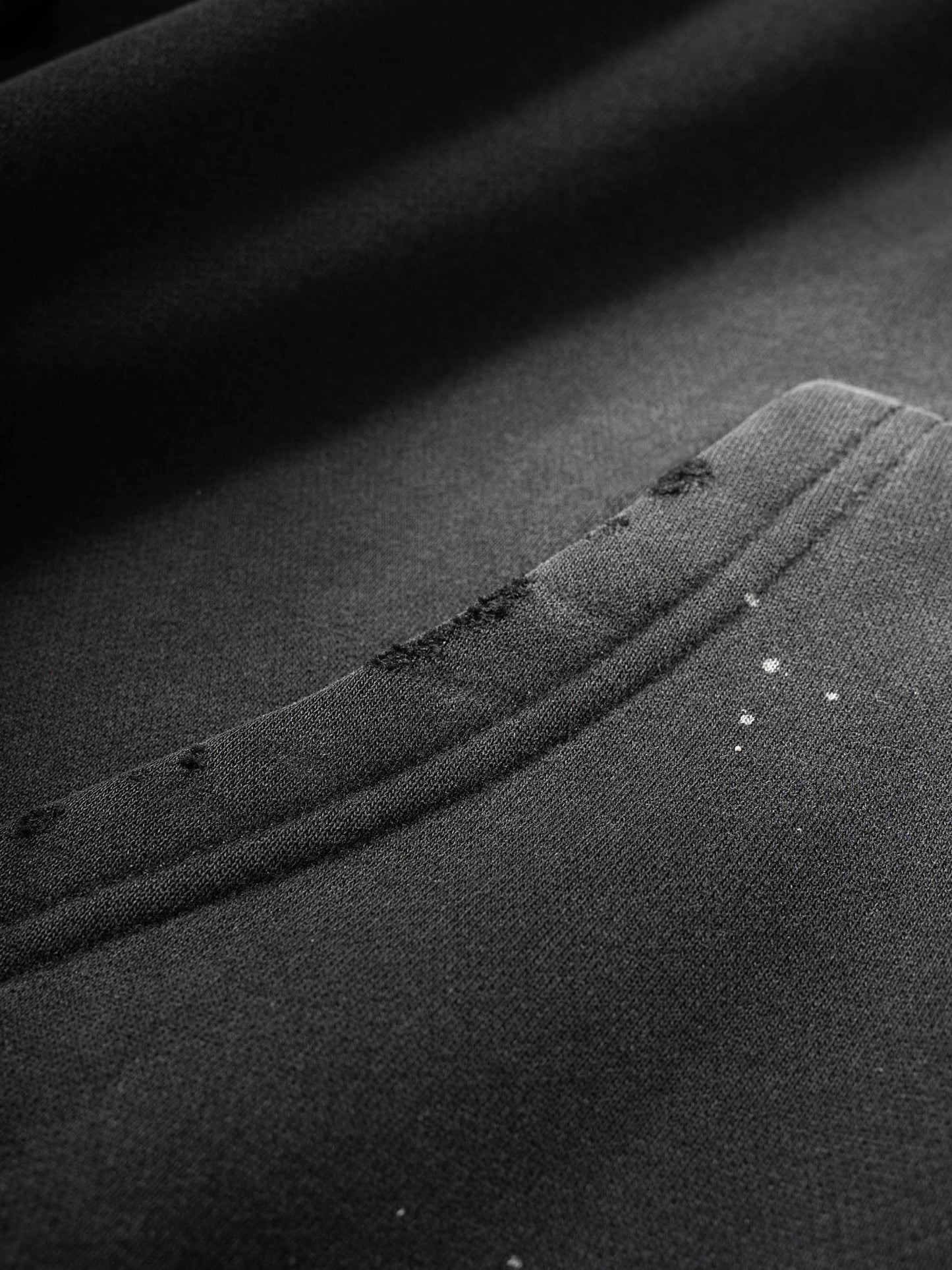 Vintage Wash Frayed Fleece Hoodie - Rebel Against Normal